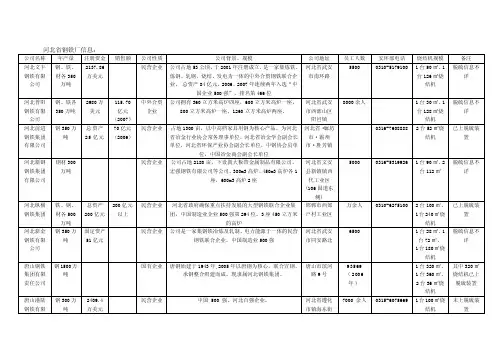 全国部分省市钢铁厂烧结机信息汇总[1]1