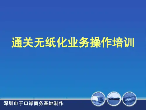 中国电子口岸通关无纸化业务操作培训分析