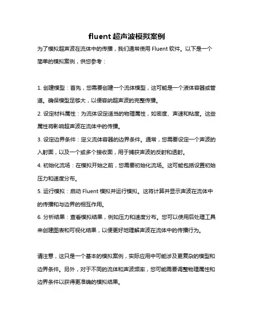 fluent超声波模拟案例