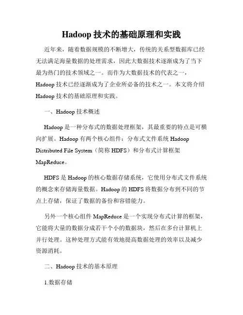 Hadoop技术的基础原理和实践