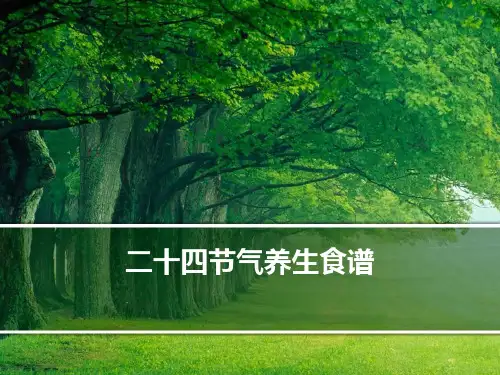 中医二十四节气养生食谱幻灯片