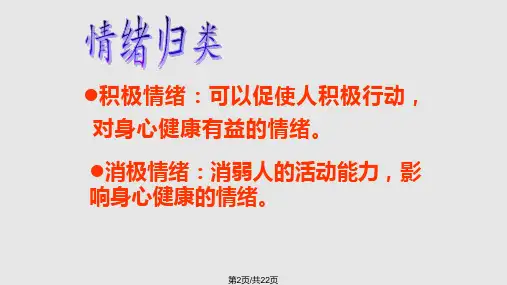 调控情绪保持乐观心态演示文稿