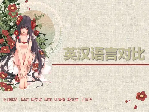 翻译-英汉语言对比