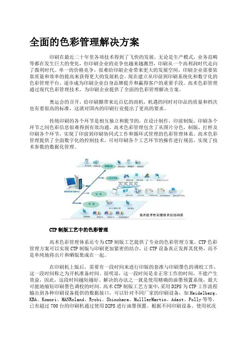 全面的色彩管理解决方案