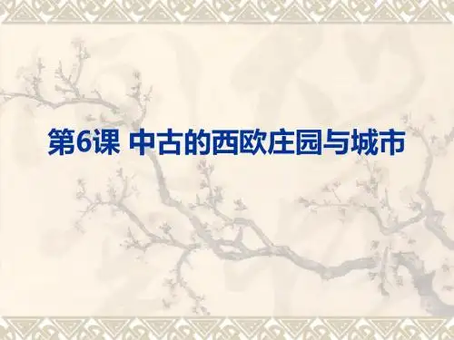 第6课 中古的西欧庄园与城市