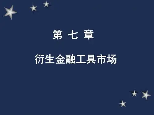 第 七 章  衍生金融工具市 场-PPT文档资料