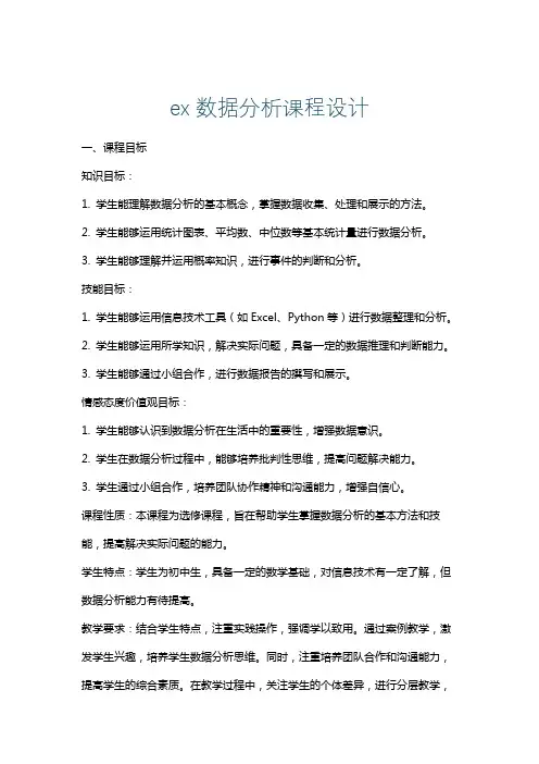 ex数据分析课程设计