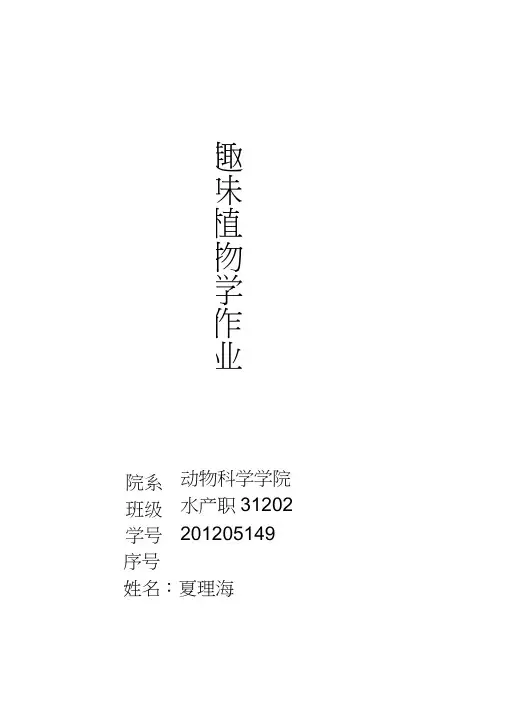 趣味植物学辨别特征