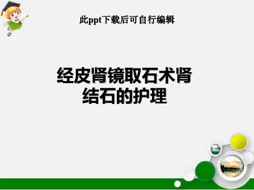 经皮肾镜取石术肾结石的护理ppt课件精选全文