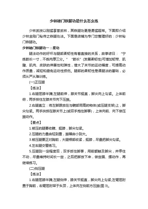 少林秘门铁腿功是什么怎么练