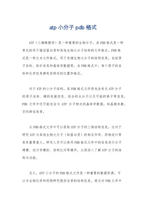 atp小分子pdb格式