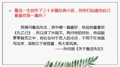 第5课《孔乙己》课件(共47张PPT)统编版语文九年级下册