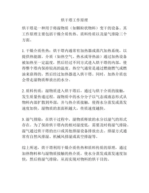 烘干塔工作原理