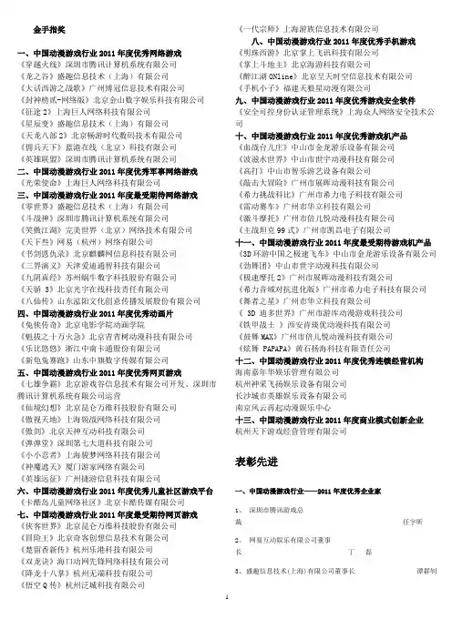 金手指奖