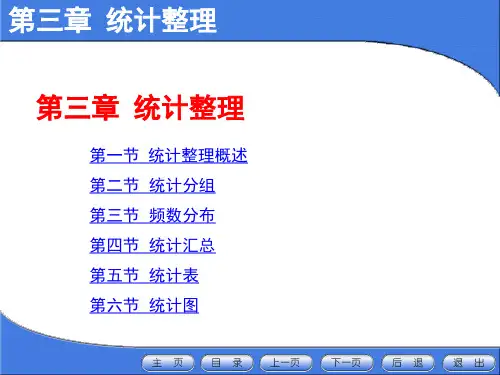 第03章 统计整理(2015年下学期)(《应用统计学》：施金龙主编)