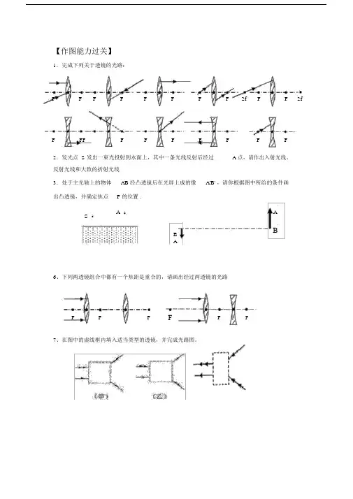 (完整版)光学、透镜经典作图题.docx