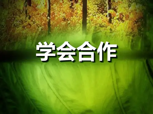 “学会合作”主题班会 课件(41ppt)