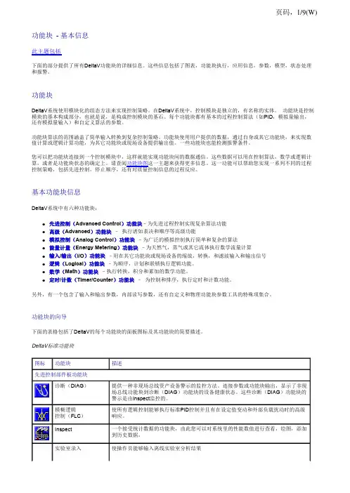 DeltaV功能块概述