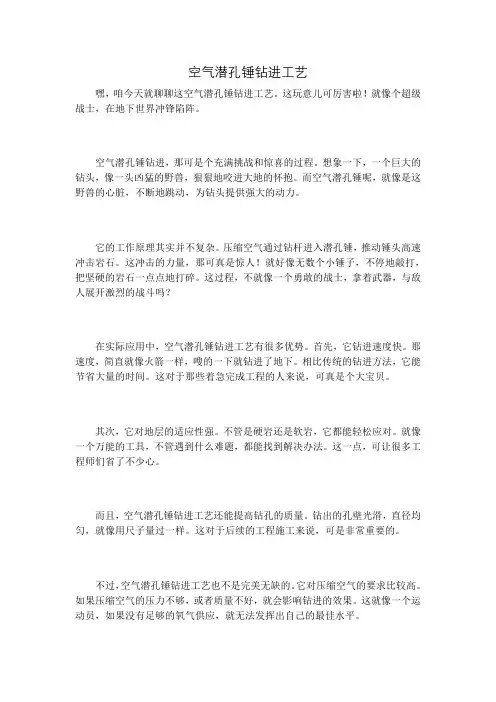空气潜孔锤钻进工艺