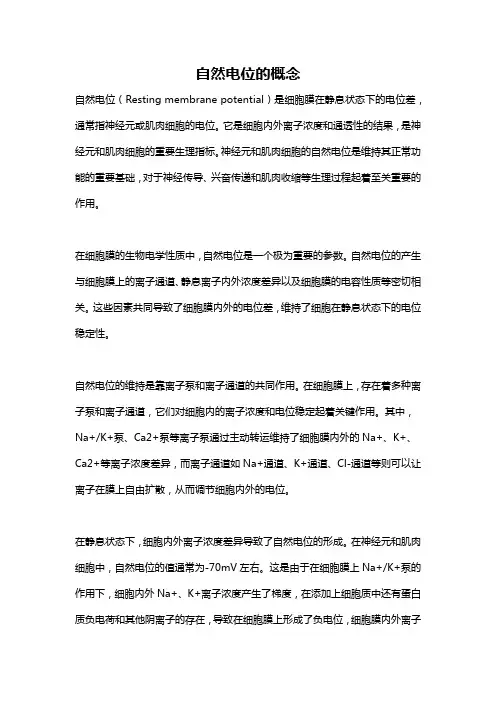 自然电位的概念
