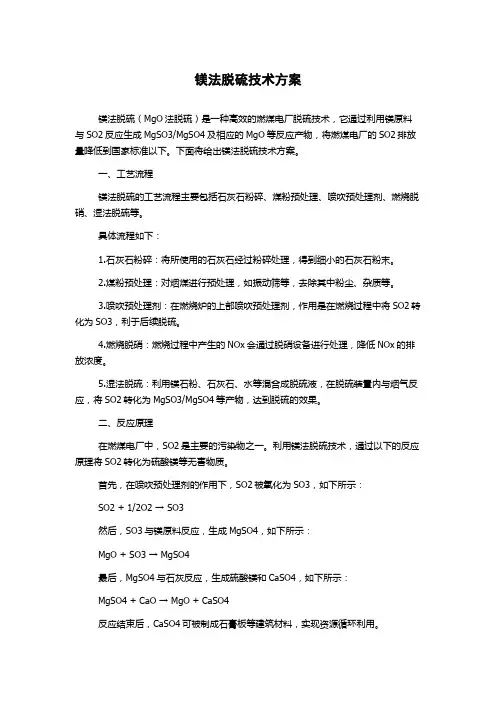 镁法脱硫技术方案