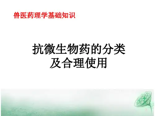 抗微生物药的分类及合理使用ppt课件