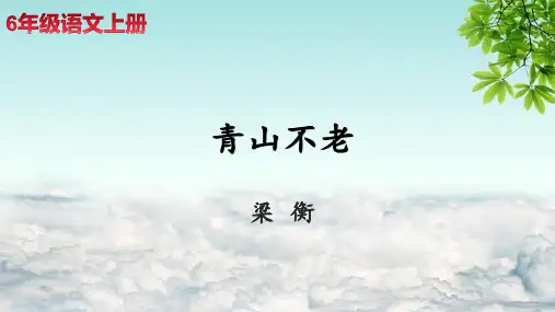 青山不老ppt课件