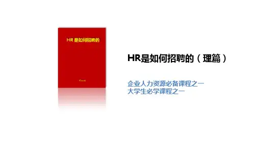 HR是如何招聘PPT模板课件