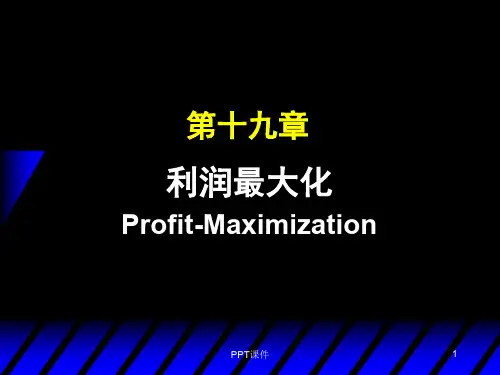 中级微观经济学 _利润最大化  ppt课件