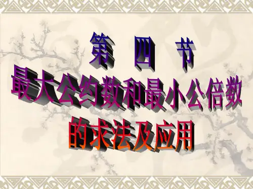 最大公约数和最小公倍数课件(10)