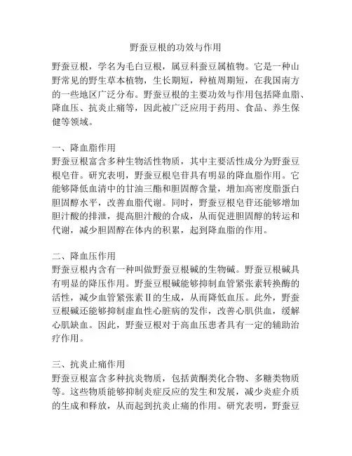 野蚕豆根的功效与作用