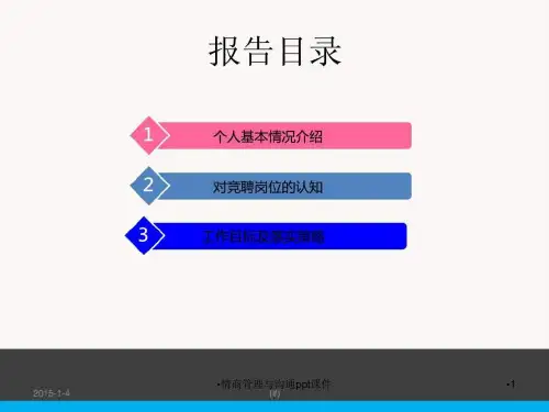 情商管理与沟通ppt课件课件