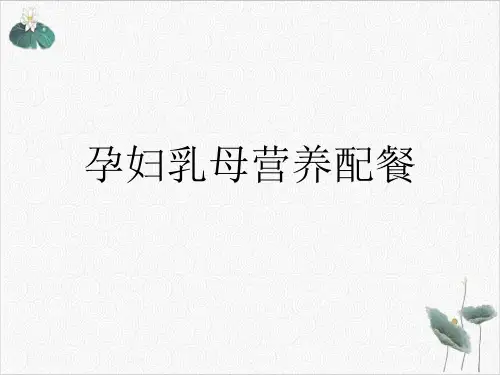 孕妇乳母营养配餐PPT.