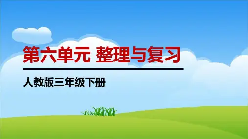 人教版三年级数学下册第六单元整理与复习