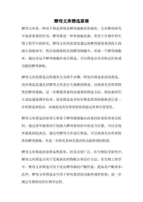 酵母文库筛选原理