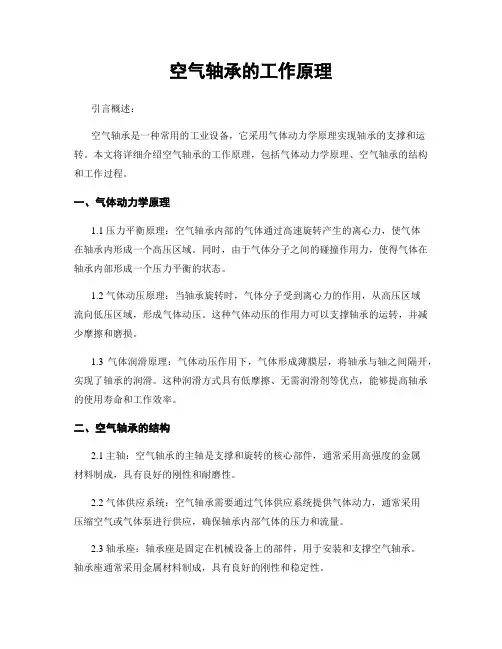 空气轴承的工作原理