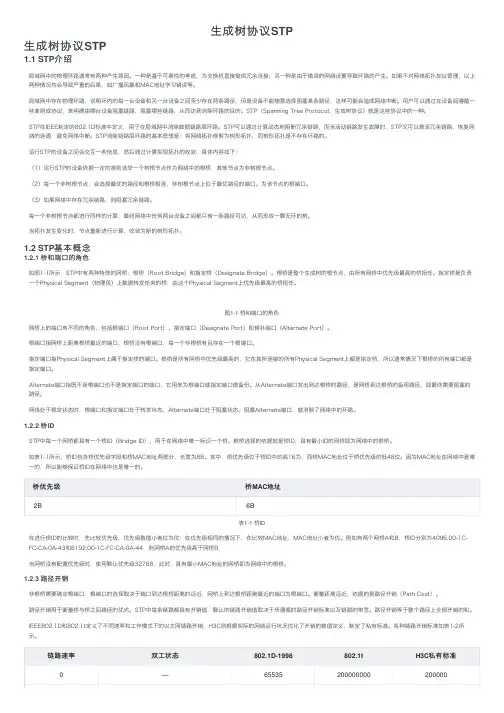 生成树协议STP