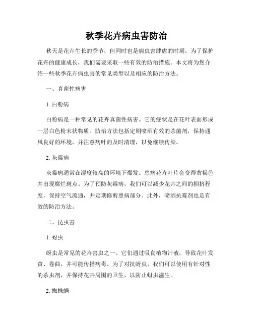 秋季花卉病虫害防治