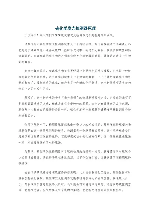硫化学发光检测器原理