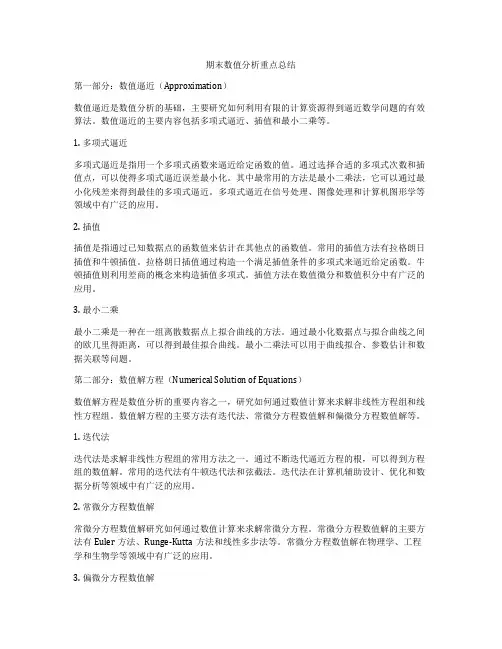 期末数值分析重点总结