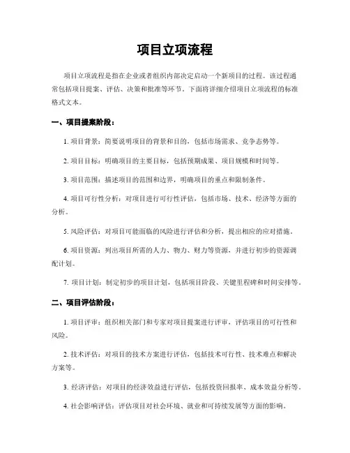 项目立项流程