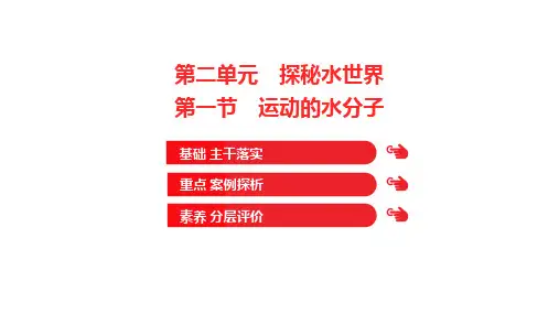 鲁教版九年级化学上册《运动的水分子》探秘水世界PPT教学课件