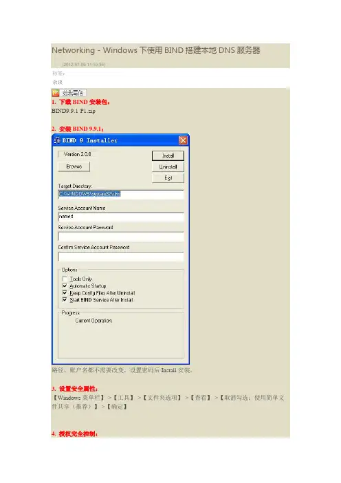 Windows下使用BIND搭建本地DNS服务器