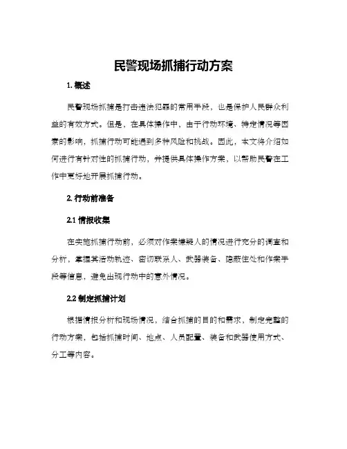 民警现场抓捕行动方案
