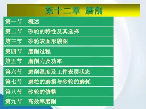 第12章 磨削