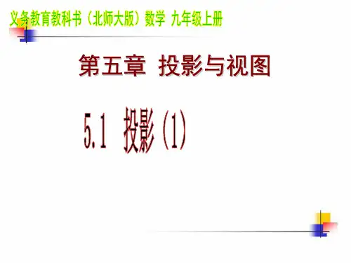 《投影与中心投影》PPT课件1-九年级上册数学北师大版