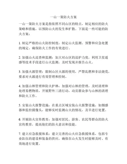 一山一策防火方案
