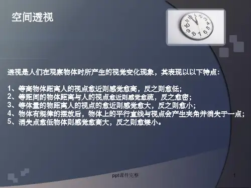 一点两点透视画法线稿练习ppt课件