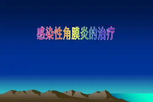 感染性角膜炎的治疗PPT课件
