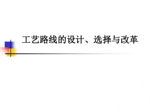 工艺路线的设计、选择与改革ppt课件